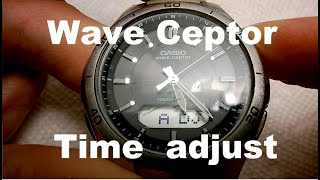 Casio wave ceptor  Analog and Digital Time adjust [upl. by Maidy]