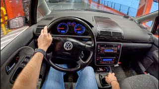 2000 Volkswagen Sharan 19 TDI 116HP  POV Test Drive 910 Joe Black [upl. by Isola439]