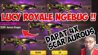 LUCY ROYALE NGEBUG  DAPAT 4X SCAR AUROUS DRAGON  GARENA BERCANDA  FREE FIRE [upl. by Nivrek]