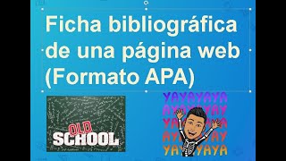 Ficha bibliográfica de página web formato APA [upl. by Noonberg]