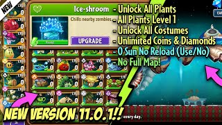 Plants VS Zombies 2 1101 Unlock All Plants Level 1  No Full Map 0 Sun Unlimited Diamond   PvZ2 [upl. by Bolten]