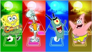 SpongeBob 🆚 Squidward Tentacles 🆚 Plankton 🆚 Patrick Star  Tiles Hop [upl. by Perlie]