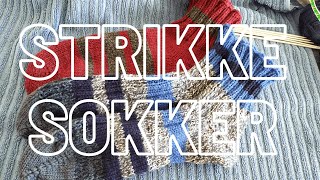 Strikke Sokker For Nybegynnere  Hvordan Strikke Ullsokk Til Dame Eller Herre 🧦 [upl. by Poppo]