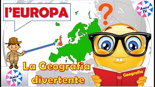 Geografia divertente  L EUROPA gli stati le capitali e le bandiere [upl. by Armalda]