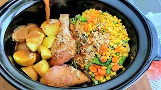 3 Slow Cooker CHICKEN Recipes EASY [upl. by Buine817]