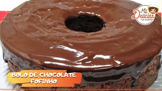 BOLO DE CHOCOLATE SIMPLES E FÁCIL  MIL DELÍCIAS NA COZINHA [upl. by Kaczer]