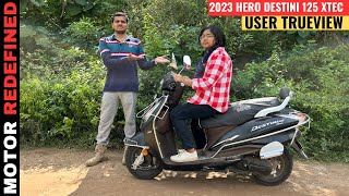 2023 Hero Destini 125 Xtec Review with User Experience  All That You Need To Know About [upl. by Dnomyaw]