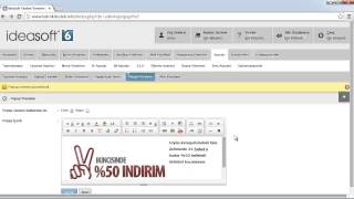 Yeni Ideasoft v6 Paneli  Popup yönetimi kullanımı [upl. by Nigam]