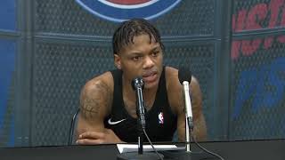 Marcus Sasser PostGame Live Interview  Detroit Pistons vs New York Knicks [upl. by Gothard]