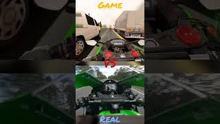 zx10r top speed test real vs game 🤑ytshorts trending [upl. by Soulier882]