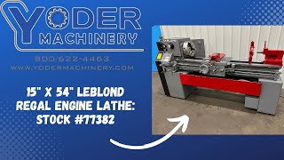 15quot X 54quot LEBLOND REGAL ENGINE LATHE STOCK 77382 [upl. by Yesmar]