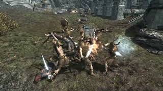 Skyrim Battles  Forsworn vs Stormcloaks [upl. by Warring]