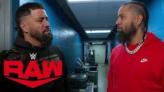 Jey Uso refuses to speak to Jimmy Uso Raw highlights Oct 14 2024 [upl. by Dolora]