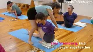 Marichyasana 3 with Lois Steinberg PhD Certified Iyengar Yoga Teacher Advanced 2 [upl. by Airet]