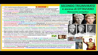 10 STORIA ROMA SECONDO TRIUMVIRATO  OTTAVIANO E MARCO ANTONIO  battaglia di Filippi e Azio [upl. by Mw]