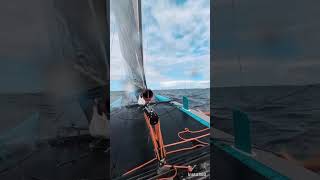 Catamaran racing practice sailing catamaran sailboat f18 sailingcatamaran nacra insta360 [upl. by Rodi]