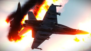 F18 Hornet defends fleet from SU33 Flanker  BlueFlag 80s  PVP Multiplayer ColdWar server  DCS [upl. by Attennot]