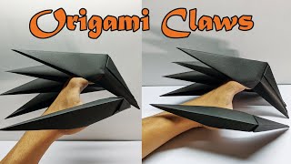 How to make paper claws  origami claws  Halloween claws [upl. by Santos]