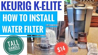 Keurig Water Filter Cartridge Installation KElite Coffee Maker K Cup Better Tasting Coffee How To [upl. by Berriman]