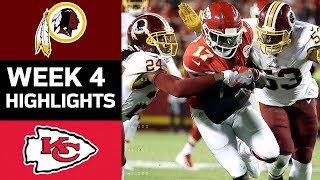 Redskins vs Chiefs  NFL Week 4 Game Highlights [upl. by Llerrad]