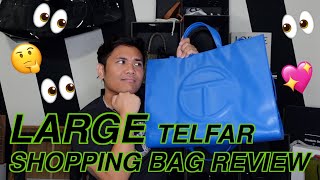 Telfar LARGE Shopping Bag REVIEW  Is This Iconic Shopping Tote Too Big or Just Right For You [upl. by Nalorac]