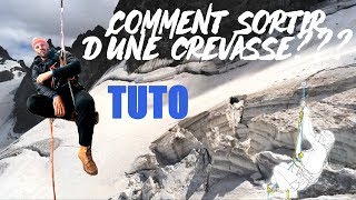 TUTO COMMENT SORTIR DUNE CREVASSE SEUL  remontée sur corde 5CREVASSE RESCUE [upl. by Elacsap]