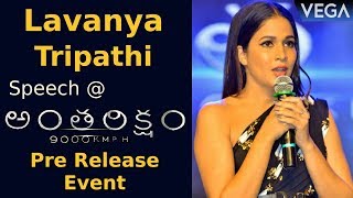 Lavanya Tripathi Speech  Antariksham 9000 KMPH Movie Pre Release Event [upl. by Meirrak]