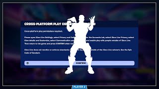 Fortnite Xbox Crossplay Error Window Fix [upl. by Eilrebma]