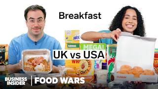 US vs UK Breakfast Foods  Food Wars  Insider Food [upl. by Lehacim]