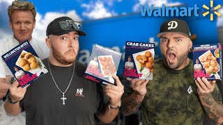 Eating FROZEN Gordon Ramsay Appetizers From Walmart [upl. by Selrhc]