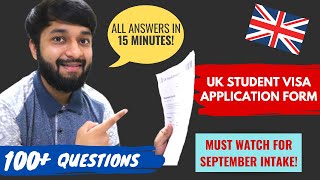 🇬🇧UK STUDENT VISA APPLICATION FORM  Fill Online Guide  2021 Update [upl. by Coshow]