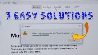 0xE80000A or 0xE800000A Error Fixed  iPhone to Windows PC iTunes Error 3 Fixes [upl. by Bowles]