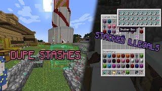 2b2t Illegal Stacked Items Multiple Dupe Stashes amp Mapart [upl. by Yelehsa]