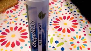 OregaFRESH P73 Toothpaste NorthAmerican herb amp spiceREVIEW [upl. by Morganne833]