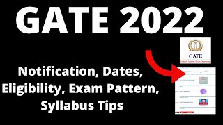 GATE 2022 Notification Application Form  Dates Pattern Eligibility SyllabusPreparation Tips [upl. by Aidiruy]