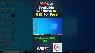 How to Create a Bootable Windows 10 USB for Free  Quick Tutorial pendrivebootable [upl. by Dowell940]