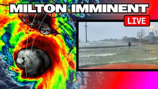 LIVE GROUND ZERO CAT 4 HURRICANE MILTON Intercept [upl. by Homere]