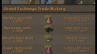 Herblore Money Making 700k hr [upl. by Carolee835]