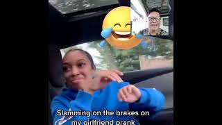 Slamming the brakes prank PART 2  tiktok compilation  video reaction  cttovideos subscribe [upl. by Theodosia]