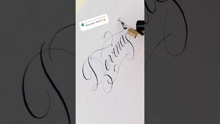 kaligrafia calligraphy handwriting script lettering copperplate writing diy cursive art [upl. by Christie]