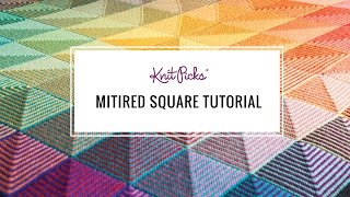 Learn to Knit a Mitered Square  Tutorial [upl. by Schuler]