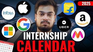 Internship Calendar 2025  When Do Companies Hire for OFF CAMPUS Internships [upl. by Risa]