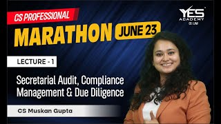 DD MARATHON for June 23 Part 1  CS Professional Due Diligence Marathon June 23  CS Muskan Gupta [upl. by Lindblad]