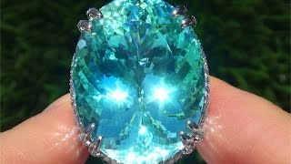 10 Million Dollar Worlds Largest Natural Paraiba Tourmaline Ring For Sale [upl. by Alfred]