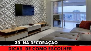 5 DICAS de Como Escolher REVESTIMENTO 3D na Decoração  Estilos e Modelos [upl. by Ynatil]