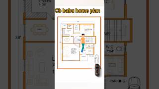 33x38 house plan design  1250sqft house plan housedesign viral shorts trending house [upl. by Otte]