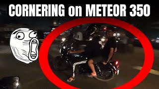 cornering on meteor 350  daily observation 40￼ [upl. by Rednijar658]