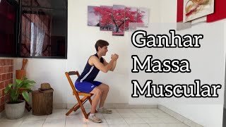 Treino de pernas e glúteos para ganhar massa muscular  EM CASA [upl. by Irehc]