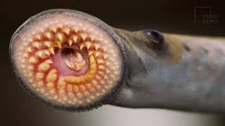 Lamprey  The sea lamprey also commonly known as the vampire fish [upl. by Mckay]