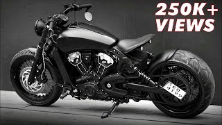 Custom Built Indian Scout Bobber  Exhaust sound amp Walk Around  Modified Indian Scout Bobber [upl. by Blunt]